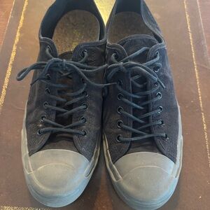 Converse Jack Purcell Black and Gray Canvas Sneakers